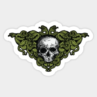 Skull Snake Sticker